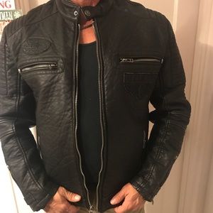 Afffliction Leather motorcycle jacket.